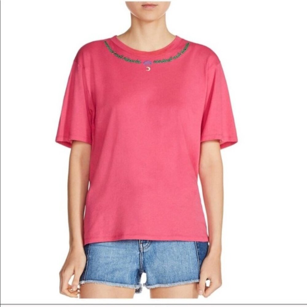 Maje rose short sleeve tee